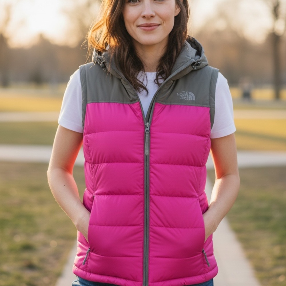 Stio women’s Pink and Gray/brown Puffer Vest